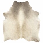 vidaXL Tapis en peau de vache véritable 150 x 170 cm Beige