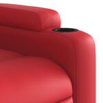 vidaXL Fauteuil de massage inclinable rouge similicuir