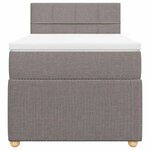 vidaXL Sommier à lattes de lit avec matelas Taupe 80x200 cm Tissu