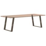 vidaXL Pieds de table à manger en forme de U  2 pièces  acier naturel  70 x (72-73) cm
