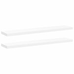 vidaXL Étagères murales flottantes 2 Pièces blanc 120x23 5x3 8 cm MDF
