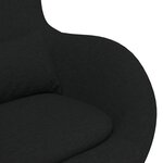 Chaise Œuf vidaXL Tissu Noir