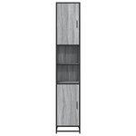 vidaXL Armoire de salle de bain sonoma gris bois d'ingénierie et métal