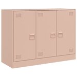 vidaXL Buffet rose 99x39x73 cm acier