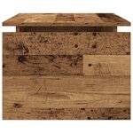 vidaXL Table basse vieux bois 68x50x38 cm bois d'ingénierie