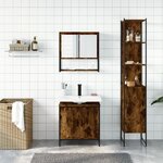 vidaXL Ensemble de meubles de salle de bain 3 Pièces Chêne fumé