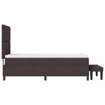 vidaXL Lit à ressorts avec matelas Marron foncé 100 x 200 cm tissu