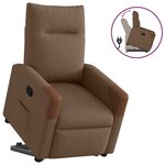 vidaXL Fauteuil inclinable Marron Tissu