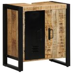 vidaXL Ensemble de mobilier de salle de bain avec étagère avec stockage avec porte 4 Pièces
