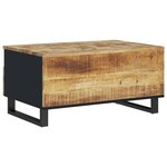 vidaXL Table basse 80x54x40 cm Bois de manguier solide et d'ingénierie