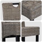 vidaXL Chaises à manger lot de 2 rotin Kubu bois de manguier