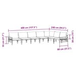 vidaXL Ensemble de canapé de jardin 7 Pièces Anthracite Acier
