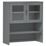 vidaXL Dessus de buffet MOLDE Gris 90x35x100 cm Bois massif de pin