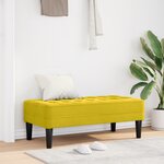 vidaXL Banc Jaune 113x57x39 cm en Velours