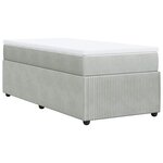 vidaXL Sommier à lattes de lit et matelas Gris clair 100x200cm Velours