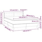 vidaXL Sommier à lattes de lit et matelas Vert foncé 140x200cm Velours