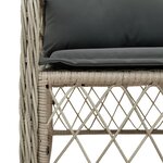 vidaXL Ensemble à manger de jardin et coussins 9 Pièces gris clair rotin