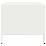 vidaXL Table basse blanc 101 5x50x43 5 cm acier laminé à froid
