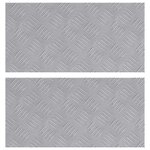 vidaXL Plaques à damier 2 Pièces Argent 50 x 25 cm Aluminium