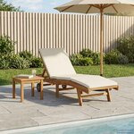 vidaXL Transat Polyester Marron et crème