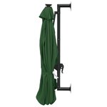 vidaXL Parasol mural de jardin avec LED 300 cm vert