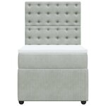 vidaXL Sommier à lattes de lit et matelas Gris clair 100x200cm Velours