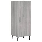 vidaXL Buffet haut Sonoma gris 34 5x34x180 cm Bois d'ingénierie