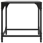 vidaXL Tables basses avec dessus en verre noir 2 Pièces 40x40x40 cm acier