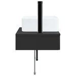 vidaXL Basin de lavage mural Noir 50 x 41 x 39 cm Bois d'ingénierie