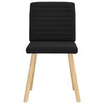 vidaXL Chaises à manger lot de 6 noir tissu