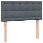 vidaXL Sommier à lattes de lit et matelas et LED gris foncé 80x210 cm velours