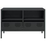 vidaXL Meuble TV noir 68x39x43 5 cm acier laminé à froid