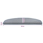 vidaXL Tapis d'escalier auto-adhésifs 15 pièces 80 x 24 5 x 3 5 cm