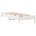 vidaXL Cadre de lit sans matelas blanc 75x190 cm bois de pin massif