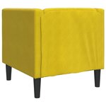 vidaXL Fauteuil Chesterfield jaune velours