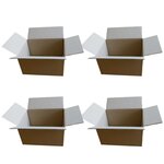 6 petits cartons d'emballage 16 x 12 x 11 cm