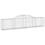 vidaXL Panier de gabions arqué 300x30x60/80 cm Fer galvanisé