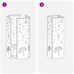 vidaXL Porte-parapluies Anthracite Métal Standard Décoratif Cubique