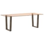 vidaXL Pieds de table à manger en forme de V  2 pièces  acier naturel  60 x (72-73 3) cm