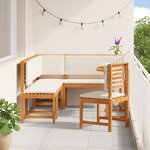 vidaXL Ensemble bistro de jardin 6 Pièces Marron Bois d'acacia massif