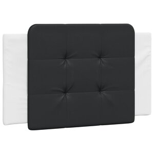 vidaXL Coussin de tête de lit Zadar noir et blanc 80 cm similicuir