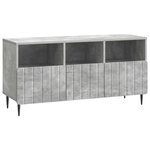 vidaXL Meuble TV Gris béton 102 x 34 5 x 50 cm Bois d'ingénierie