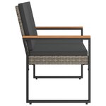 vidaXL Banc extérieur Gris et Gris foncé 107 x 61 x 80 cm polyrotin