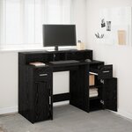 vidaXL bureau chêne noir 120x55x91 cm bois d'ingénierie