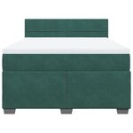 vidaXL Sommier à lattes de lit et matelas Vert foncé 140x200cm Velours