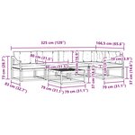 vidaXL Ensemble de canapés d'extérieur 6 Pièces Blanc et Beige
