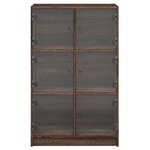 vidaXL Buffet haut avec portes chêne marron bois d'ingénierie