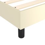 vidaXL Lit à sommier tapissier avec matelas Crème 100x200cm Similicuir