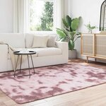 vidaXL Tapis Shaggy à poils longs NAVARRA rose poudré 160x230 cm