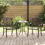 Fauteuils de jardin vidaXL 2 Pièces en aluminium bronze